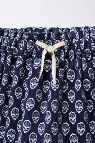 Blue | 6783/149/400 - Zara Юбка-шорты из вельвета с цветами