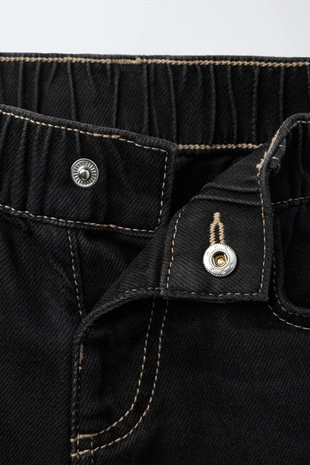 Джинсы-кюлоты с оборочным низом- Заказать в России