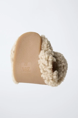 Ecru White | 8827/630/002 - Zara Туфли из искусственного меха ZARA