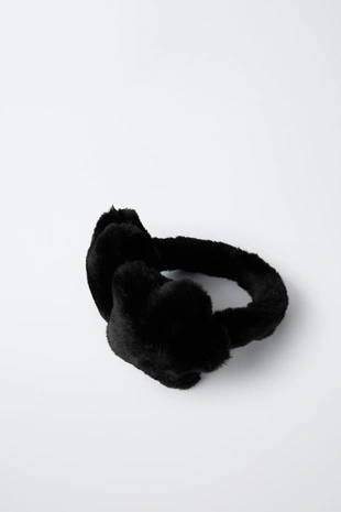 Black | 0653/727/800 - Zara Наушники из искусственного меха «звезда»