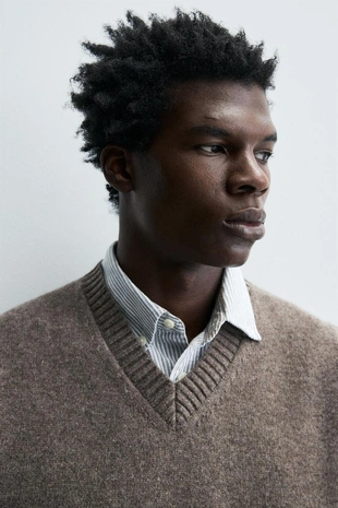 Вязаный шерстяной жилет- Заказать в России