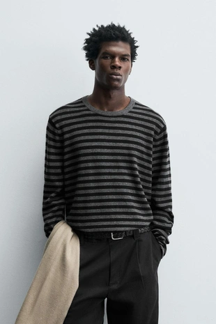 Полосатый свитер из шерсти и кашемира- Заказать в России