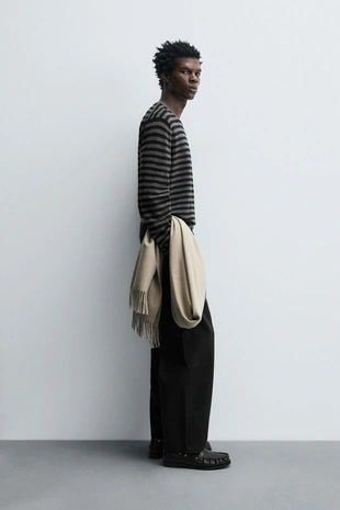 Полосатый свитер из шерсти и кашемира- Заказать в России