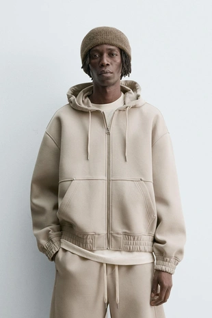 Толстовка из неопрена с капюшоном и молнией- Заказать в России