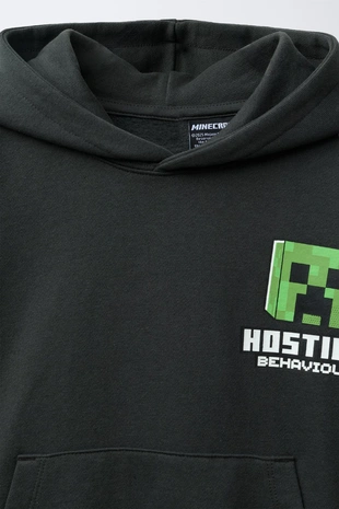 Dark grey | 3854/775/922 - Zara Худи с капюшоном MINECRAFT © MOJANG AB. ™