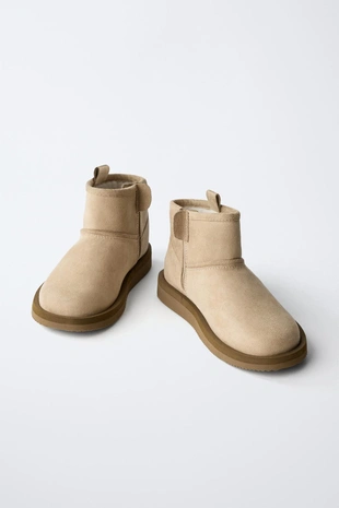 Sand Brown | 4116/630/107 - Zara Ботинки с мехом