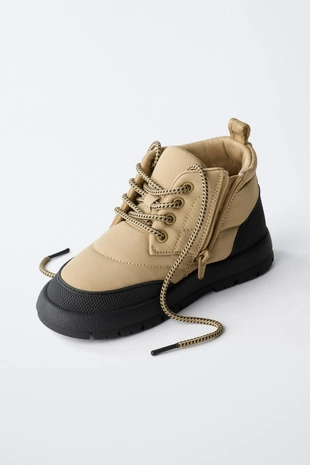 Sand Brown | 7124/630/107 - Zara Стеганые непромокаемые ботинки