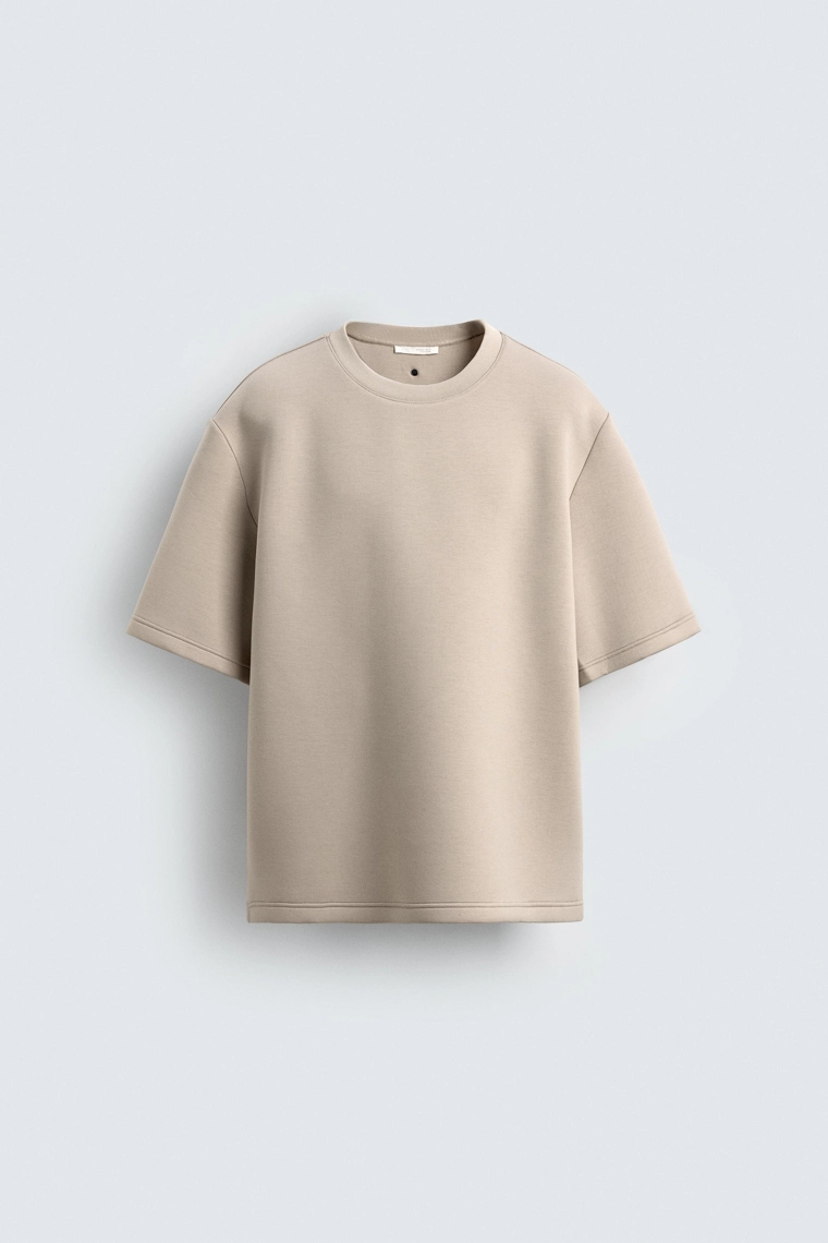 Свитшот с эффектом неопрена и заклепкой