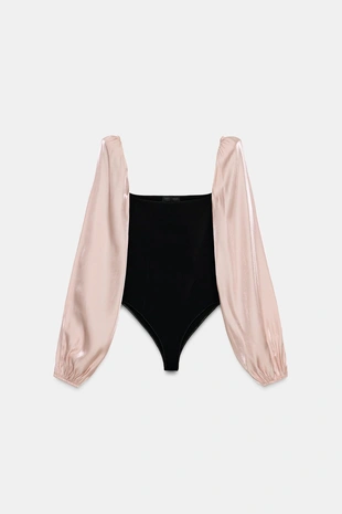 Black | 5584/217/800 - Zara Боди эластичное комбинированное