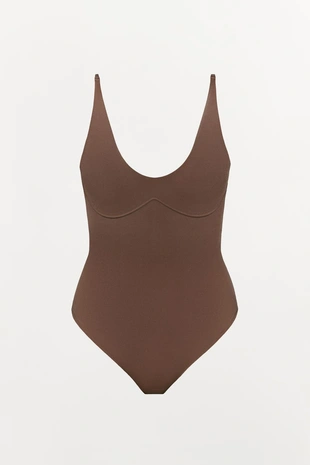 Brown | 1355/623/700 - Zara Боди из полиамида