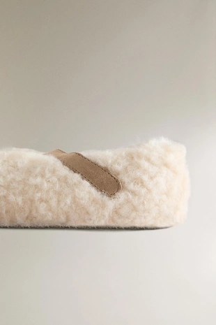 Детские балетки из искусственного меха- Заказать в России