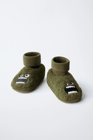 Khaki Green | 7902/630/032 - Zara Домашние тапочки «монстр»