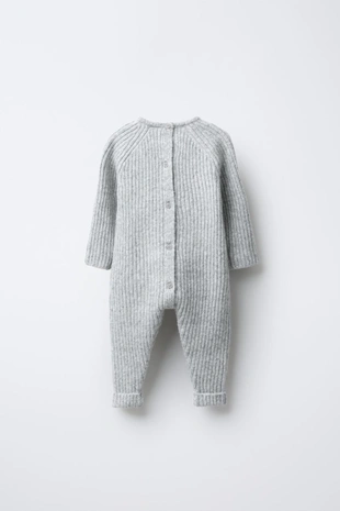 Купить Zara Вязаный комбинезон в рубчик