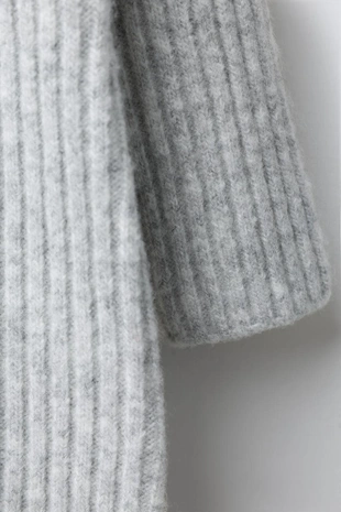 Grey marl | 5536/454/803 - Zara Вязаный комбинезон в рубчик