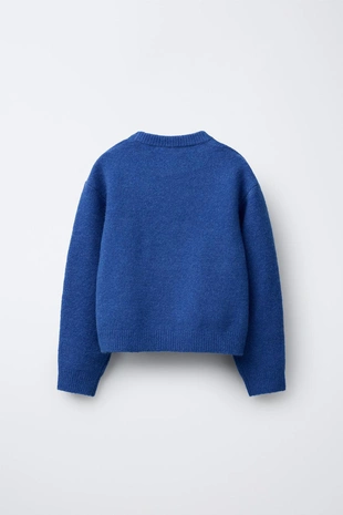 Bluish | 2488/701/420 - Zara Джемпер вязаный цветы и пайетки