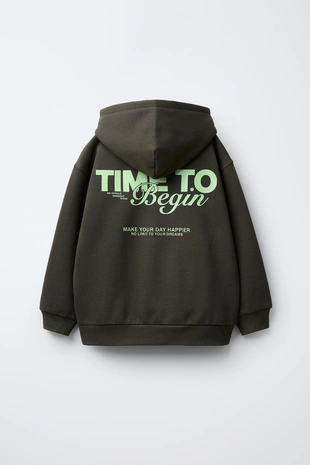 Купить Zara Худи с рельефной надписью