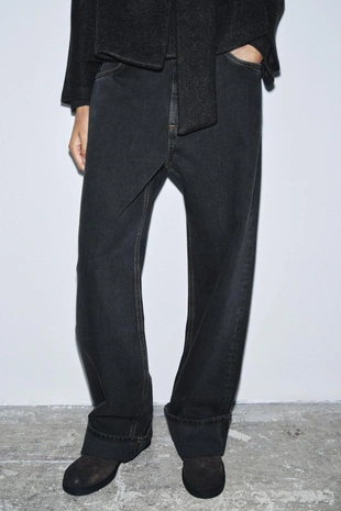 Купить Zara Джинсы BAGGY со средней посадкой — ZW COLLECTION