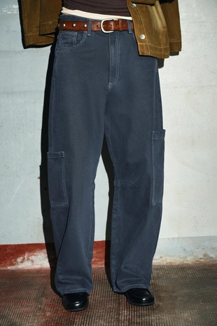 Джинсы TRF BAGGY BALLOON с карманами- Заказать в России