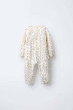 Купить Zara Вязаный комбинезон с узором «косы»