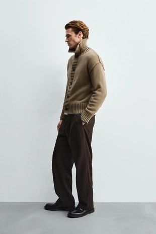 Структурированный вязаный кардиган- Заказать в России