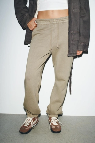 Купить Zara Джоггеры из мягкой ткани с эффектом потертости