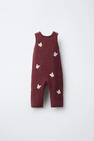 Купить Zara Трикотажный комбинезон с вышитыми кроликами