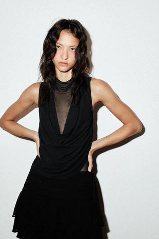 Купить Zara Юбка-брюки со складками и обоPками