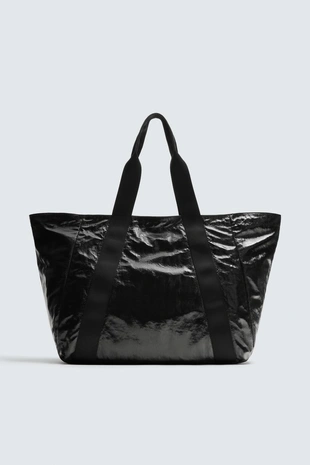 Black | 3399/620/800 - Zara Сумка-шопер с блеском
