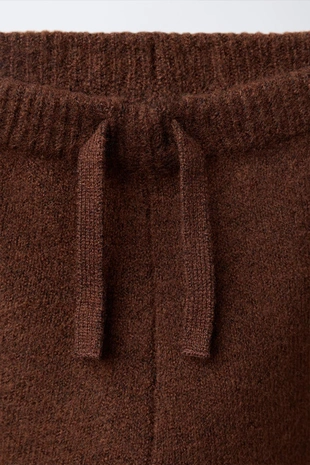 Brown | 5536/447/700 - Zara Трикотажные брюки-джоггеры с вышитым утенком