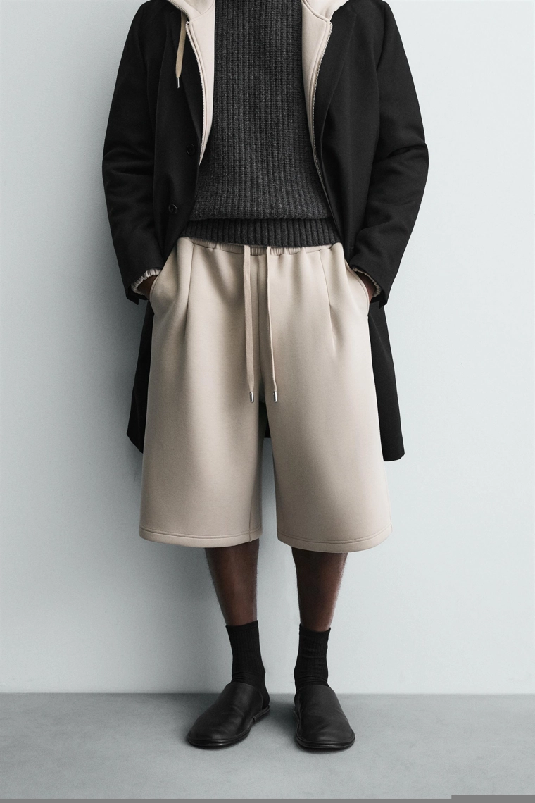 Бермуды в стиле неопрена с ламлами