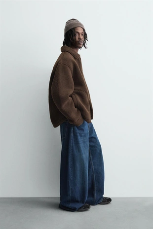 Куртка-рубашка из искусственной овчины- Заказать в России