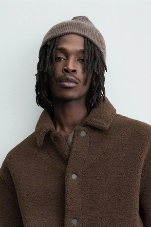 Куртка-рубашка из искусственной овчины- Заказать в России