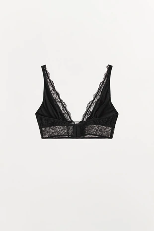 Треугольный бралетт с кружевом- Заказать в России