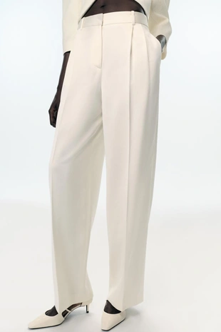 Купить Zara Брюки прямого кроя с защипами