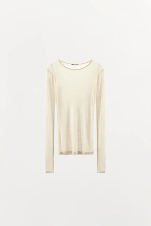 Футболка из лиоцелла с деталью на спинке- Заказать в России