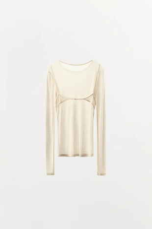 Футболка из лиоцелла с деталью на спинке- Заказать в России