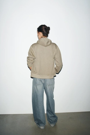 Худи с капюшоном и эффектом потертости- Заказать в России