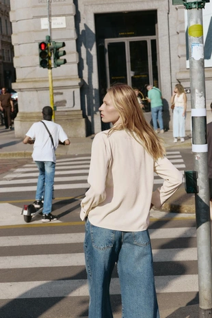 Купить Zara Рубашка с узлом на талии