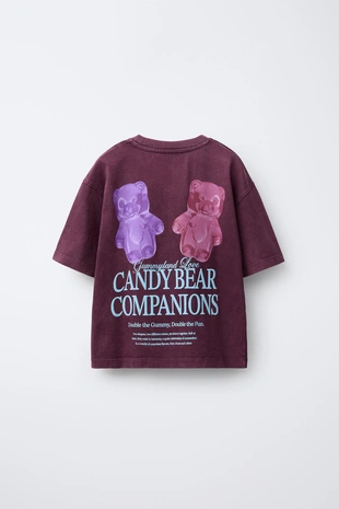 Купить Zara Футболка с рельефным текстом