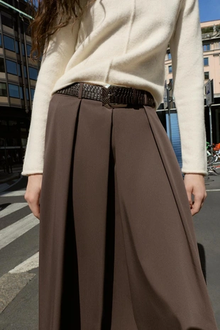 Юбка-накидка миди с поясом- Заказать в России