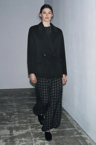 Двубортный блейзер из смесовой шерсти — ZW COLLECTION- Заказать в России