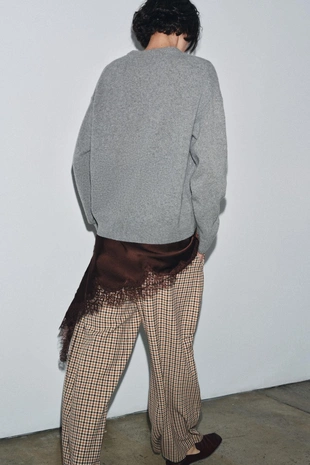 Джемпер из кашемира и шерсти с длинными рукавами- Заказать в России