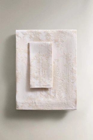 Хлопковый столовый скатерть с жаккардовым узором- Заказать в России