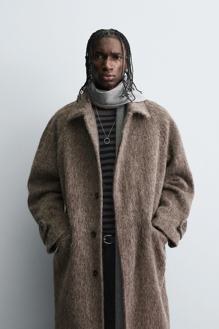 Пальто с искусственным мехом из шерстяной смеси