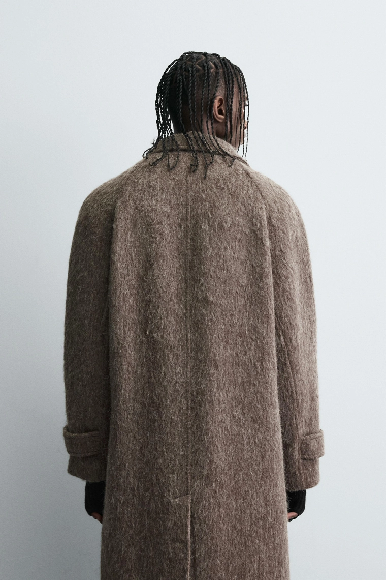 Пальто с искусственным мехом из шерстяной смеси