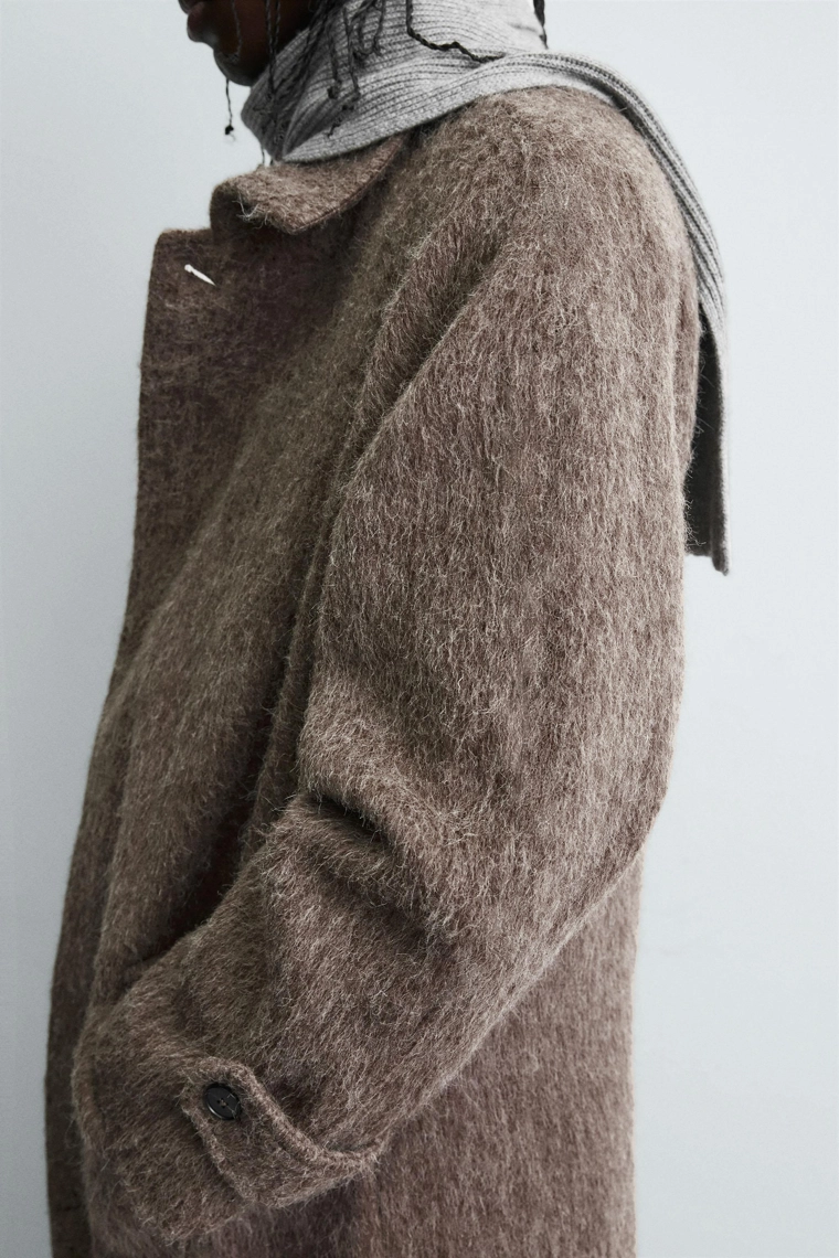 Пальто с искусственным мехом из шерстяной смеси