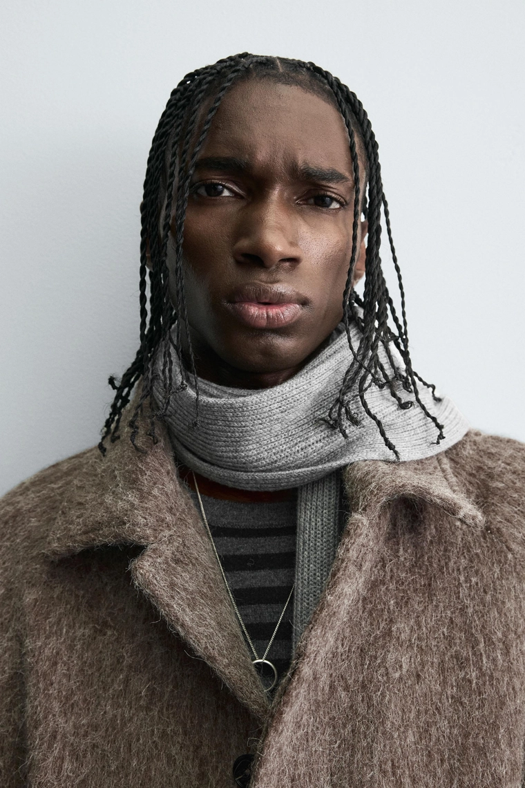 Пальто с искусственным мехом из шерстяной смеси