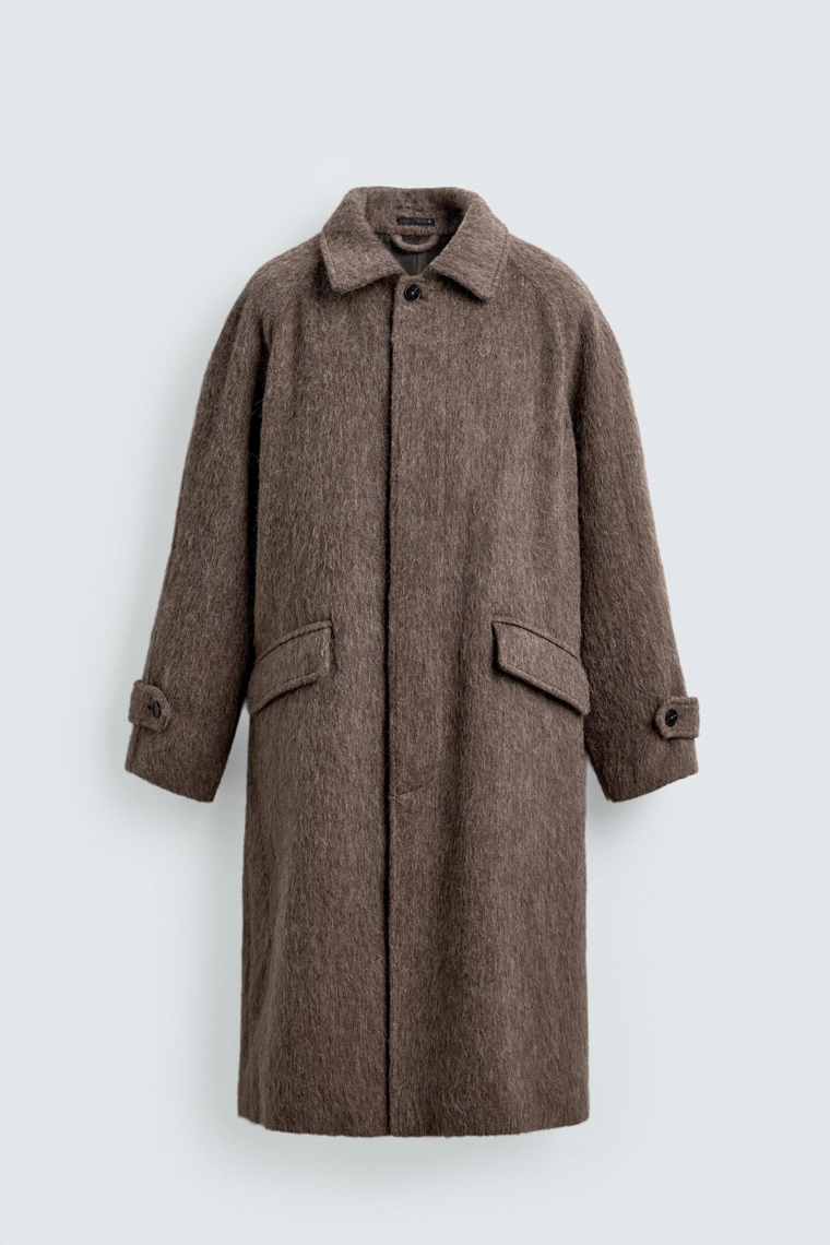 Пальто с искусственным мехом из шерстяной смеси