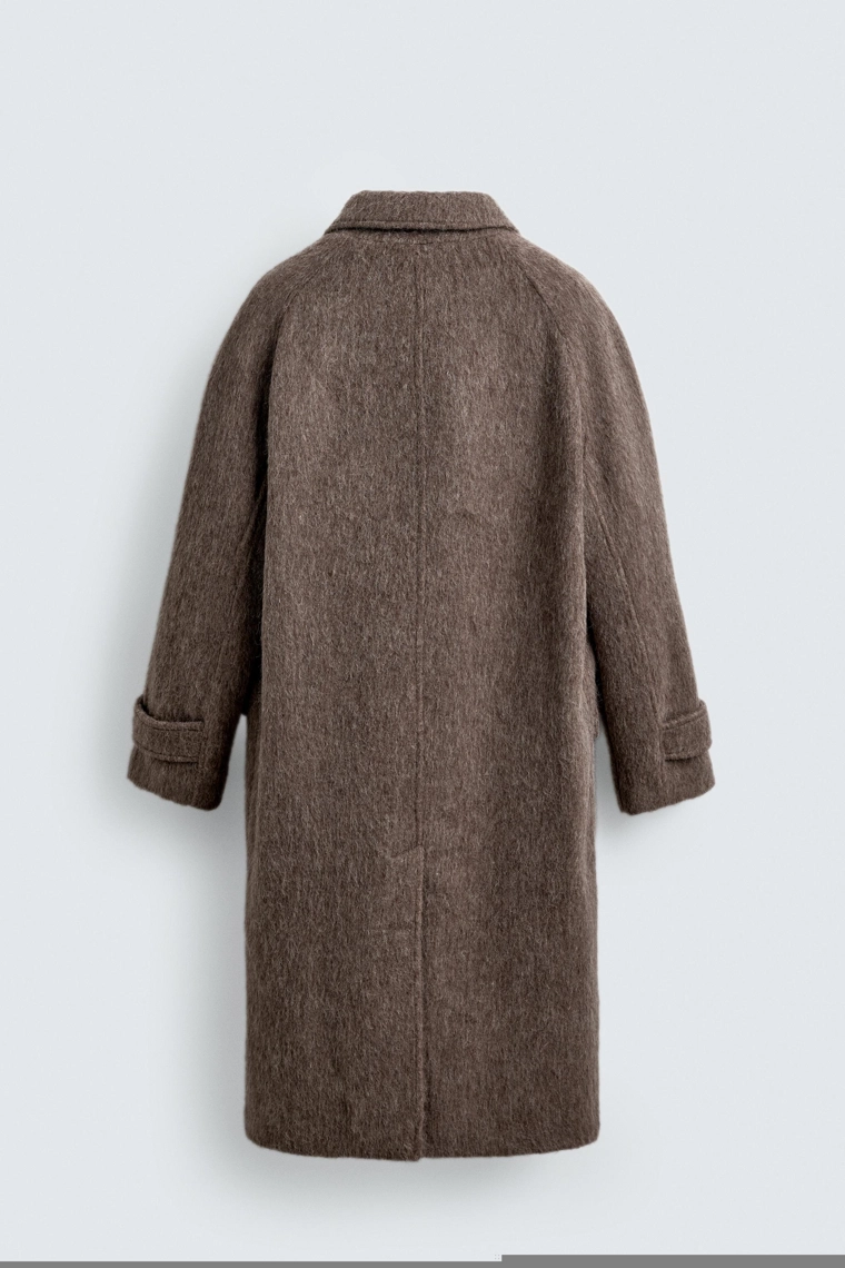 Пальто с искусственным мехом из шерстяной смеси