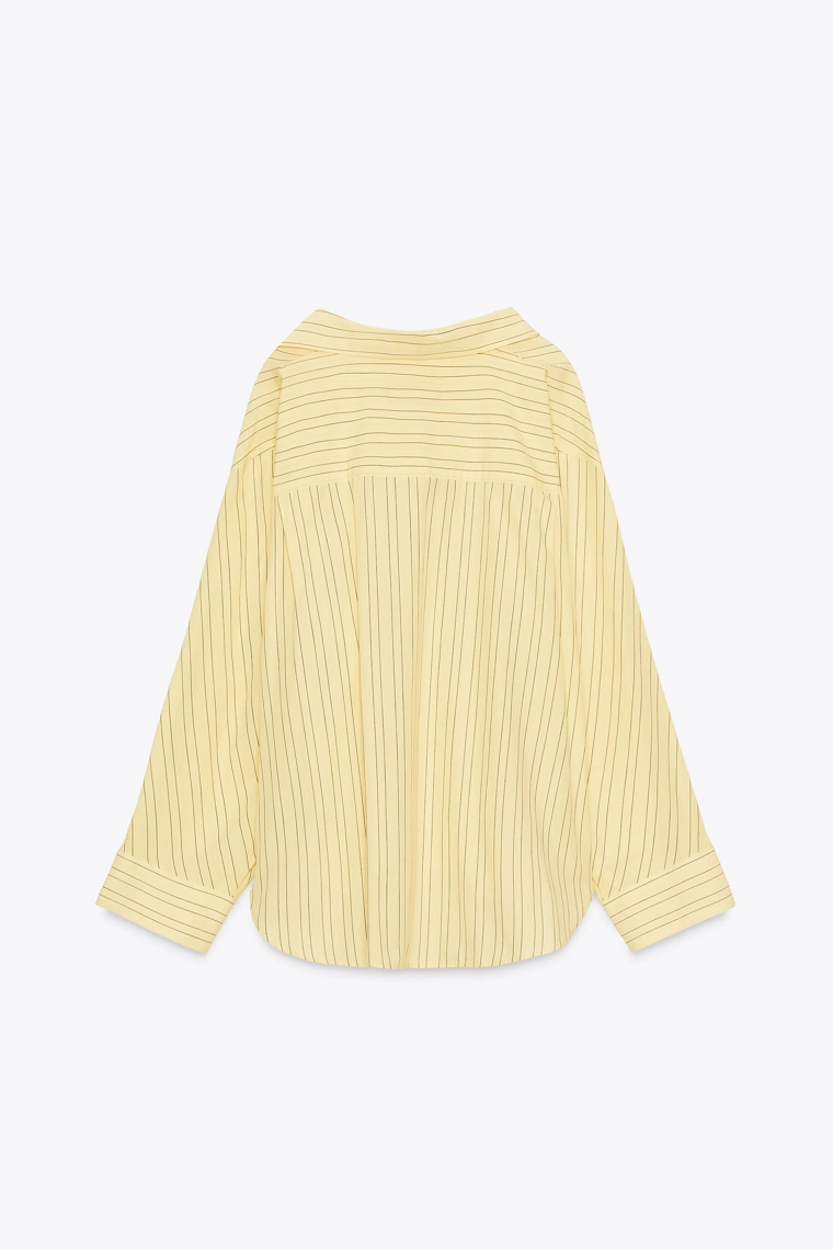 Рубашка в полоску оверсайз из поплина